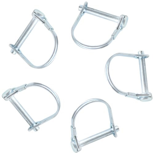 Ruidee 5 Pezzi Perno di Bloccaggio 6x40mm Heavy Duty Bloccaggio a Filo a Forma D Giunto di Sicurezza per Impieghi Perni di Blocco per Filo Pollice Perno di Accoppiamento di Sicurezza (DX/6x40mm)