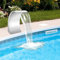 Ducha para piscina, cascada, piscina, fuente, diseño curvo, acero inoxidable, piscina, piscina, ducha, estanque de jardín, decoración fuente, flujo de agua constante