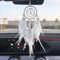 BetterJonny Traumfänger, Dreamcatcher Auto Deko Feder Traumfänger Handgefertigt Dream Catchers im Böhmischen Stil für Auto Wandbehang Wohnkultur Ornamente Handwerk Zimmerdekoration Weiß