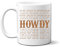 Ink Trendz Tasse à café rétro Western HOWDY Cowboy, cadeau pour adolescent, fille, garçon, cowgirl cowboy, tasse en céramique Wild West Country 325 ml
