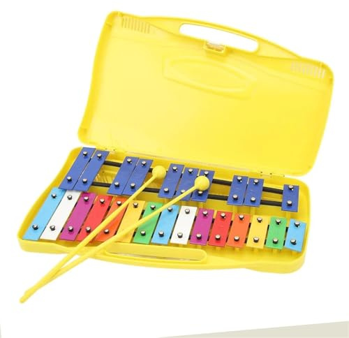 Xylophon-Instrument Für Erwachsene Professionelles Metall-Xylophon Mit 25 Tönen Tragbar Professionelles Xylophon Für Musikliebhaber