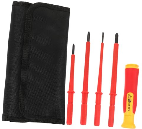 Steel Insulated Kit Screwdriver Chrome-Vanadium Set Electrician | Slotted Screwdriver, Screw Holder, Storage Bag, Home Repairs and Inspections, PP Tpr Grip