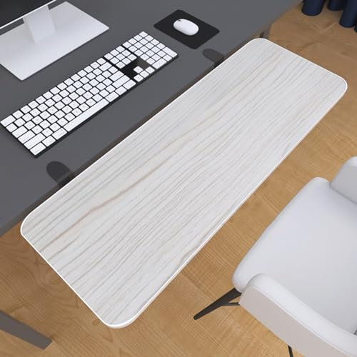 Foldable Desk Extender with Ergonomic Armrest and Keyboard Tray 60 * 24Cm Easy to Install Relieves Fatigue Improves Posture Ideal for Office Home School Wood A