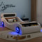 Autobett Kinderbett Jugendbett 90x200, Polsterbett Einzelbett mit leuchtenden Rädern&Stauraum, Aufregendes Auto Kinderbett für kleine Rennfahrer, Kinder Spielbett mit Lattenrost, PU,Ohne Matratze,Weiß
