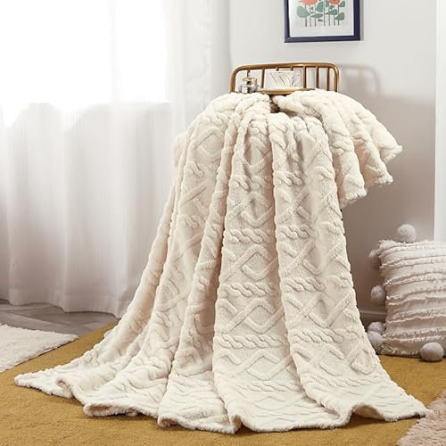 AEGJEGVD Couverture Flanelle Plaid Canape en Fourrure Artificielle Super Douce, Polyvalente Couverture Polaire Chaude et Confortable pour Chambre Canapé Voyage Serviette de Bain Grande Taille