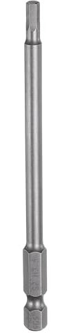 sourcing map H3.5 Hex Head Drill Bit Wrench 3.5mm Metric Flat Tip 1/4 Hex Shank 100mm (4) Long Magnetic Hexagonal Screw Driver Socket Industrial Screwdriver Power Bits