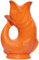 The Original Gluggle Jug - Orange Glug Jug in L, 22cm 0.6L - Gug Glug Fish Shaped Jug - Decorative Glugging Water, Cocktail, Wine & Gin Pitcher, Decanter or Vase - Hand Made in Britain