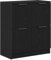 vidaXL Buffet en chêne Noir 60 x 30 x 70 cm - Fabriqué en Bois d'ingénierie