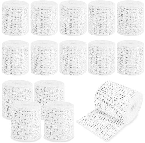 Muyohix Vendas de Yeso, 15 Piezas Venda de Escayola para Manualidades, 5 cm x 270 cm Vendas de Yeso Vendaje para Hacer Moldes del Cuerpo cara Arte Creativo