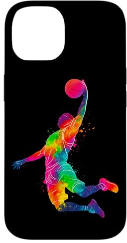 Basketball Bunte Spieler Sport Liebhaber Spiel Basketball Hülle für iPhone 14