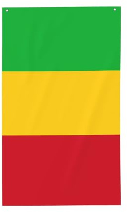 Drapeau du Mali. Drapeau décoratif d'extérieur 0,9 x 1,5 m, bannière verticale en polyester. Convient pour une utilisation en extérieur