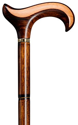 Gehstock Sauer Facon-Derby, dunkel-ombré geflammt