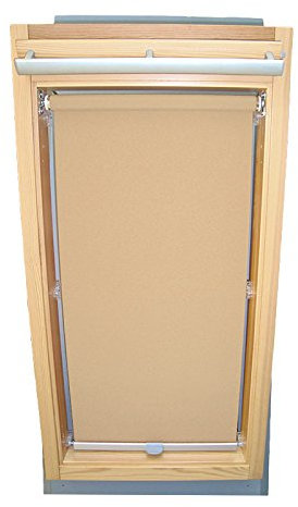 Easy-Shadow Hochwertiges Abdunkelungsrollo Rollo für Velux DKL/RHL-EP GGL,GPL,GHL,GTL,GXL,GDL 306 beige-karamell // Maßanfertigung