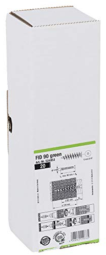 fischer - Cheville pour fixation dans les panneaux d'isolant PSE et PU FID 90 GREEN, fabriquée à base de matières premières renouvelables/Boîte de 20 Vert