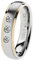 DOOSTI Partnerring/Trauring Lines Bicolor Chirurgischer Edelstahl 316L - inkl. Gratis Gravur