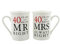 Pair Of Boxed 40 Years Of Being Mr Right & Mrs Always Right Mugs WG67740