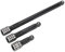 Sealey AK7692 3 Piece 1/2-inch Sq Drive Wobble/Rigid Extension Bar Set Black Series, Silver