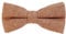 DonDon Herren Fliege 12 x 6 cm Baumwolle gebunden und längenverstellbar hellbraun