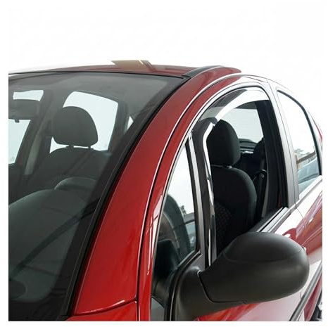 OMAC Windabweiser für Skoda Yeti 2009-2017 Acryl Dunkel 2tlg | Regenabweiser, Schützt vor Regen und Spritzwasser, waschstraßenfest