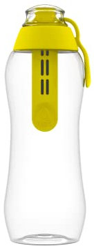 Dafi Gourde Filtrante Soft, 1 Filtre à Charbon Actif Jaune 0,3 L - Filtre le Chlore et autres contaminants, Gourde Sport Transparente, Bouteille Filtrante Sans BPA, Gourde Paille, Bouteille d'eau
