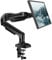 HUANUO Single Monitor Arm Desk Mount for 13 to 32 inch Screens, Tool Free Height Adjustable Monitor Stand with Tilt Swivel Rotate, 75 & 100mm VESA Mount, Load 19.8 lbs, C-clamp & Grommet Options