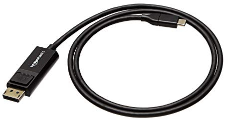 Amazon Basics USB-C auf DisplayPort Kabel, bidirektional, 0.9 m, Schwarz