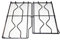 Ariston Kit 2 griglie 448 x 283 mm. + 409 x 258 mm. in ferro smaltato lucido nero per cucina piano cottura PF640 - P0256/KIT