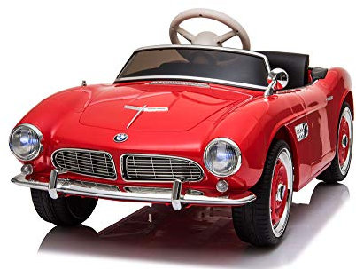 Classic BMW507 Licensed 12V 7A Battery Powered Electric Ride On Toy Car with EVA Wheels (RED)