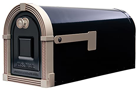 Gibraltar Mailboxes Brunswick BM16BSNEC Briefkasten, groß, Schwarz und Nickel satiniert