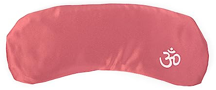 Bodhi Weiches Augenkissen mit Lavendel-Leinsamen-Füllung | Augenmaske für Yoga, Entspannung & Meditation | Bezug aus Mako-Satin oder Seide | Wellness für Zuhause (Mako-Satin, dunkel-Rose)