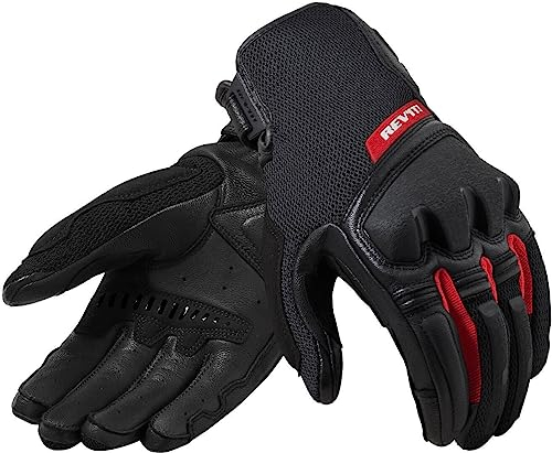 Revit Duty Motorrad Handschuhe (Black/Red,S)