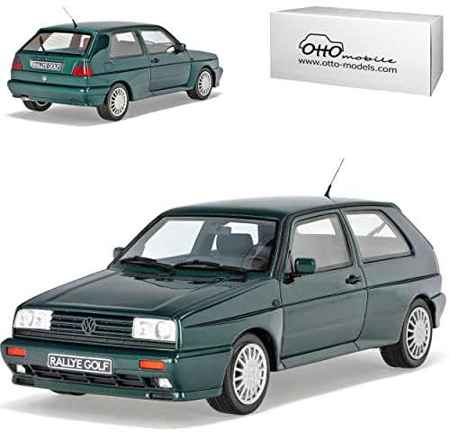 alles-meine.de GmbH Volkwagen Golf 2 Rallye Grün 1987 1983-1992 Nr 892 1/18 Otto Modell Auto mit individiuellem Wunschkennzeichen