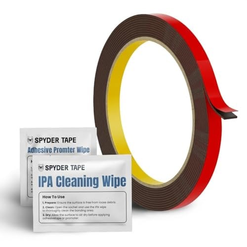 5952 Heavy Duty Double Sided Tape 5mm x 3m – Acrylic Foam Mounting Tape – Industrial Strength Waterproof Adhesive for Car Trim, Number Plates, Dashcams, Automotive Panels, Spoilers & Home DIY