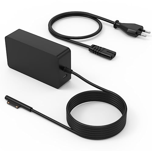 Surface Ladekabel 65W für Microsoft Ladekabel Surface Pro 10/9/Pro 8 3 7 4 5 6 X,Sur face Laptop 6/5/4/3/2,Book 3/2,Sur-face Go 3/2 Laptop Netzteil,USB-Port