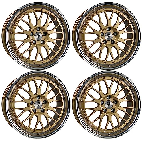 4x MB Design Felgen LV1 8.5Jx19 ET50 5x114,3 Gold poliert kompatibel mit Mazda 6 CX-5 RX8