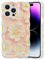 EYZUTAK Handyhülle für iPhone 14 Pro Max,Vintage Ölgemälde Lockiges Wellen Rahmenform Weiche TPU Case,Mode Langlebige Hülle mit Laserblume Ultra Dünne Stoßfeste Schutzhülle für Frauen Mädchen-Rosa #