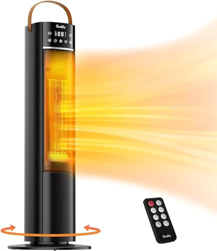 Grelife Heizlüfter, 2S schnell aufheizende, 2000W Elektrische heizung mit Fernbedienung, 70° Oszillierend, 3 Modi,12-Std-Timer, Überhitzungs& Kippschutz tragbar für Schlafzimmer, Büro, Innenbereich