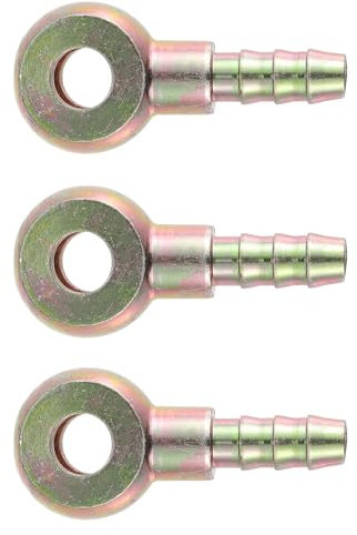 Unifizz 3 x Auto-Banjo-Anschluss, Kraftstoffleitungsadapter für Motorrad, Auto, 8 mm, ID-Schlauchstutzen, 7,3 mm