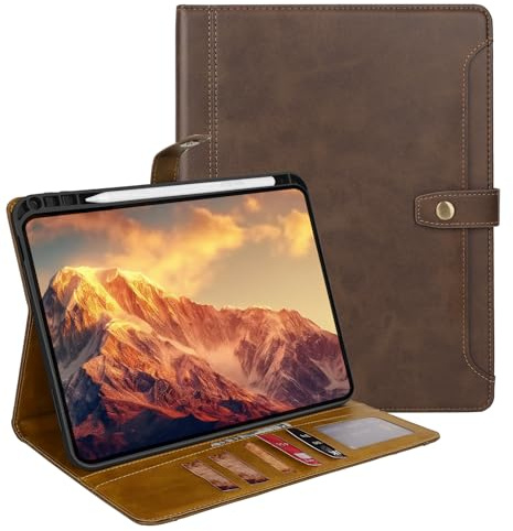 Miieadoo Schutzhülle für iPad 11. 2025, A1610. Generation, 2022, 27,7 cm (11 Zoll), PU-Leder, iPad-Hülle mit Stifthalter, Kartenfächern, intelligenter automatischer Schlaf-/Wachmodus, Standfunktion