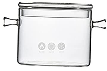FUNOMOCYA Health Stew Pot Glass Lid Instant Noodle Pot for Soup 1l Bowl and Pan Set