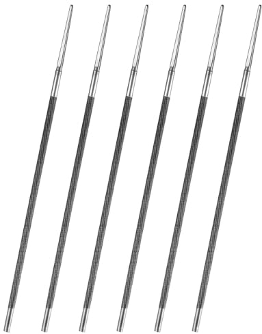 Lime Tronconneuse, 6 Pièces Lime Chaîne Tronçonneuse, 4.0mm Lime Ronde D'affûtage, pour L'affûtage Manuel des Chaînes de Tronçonneuses