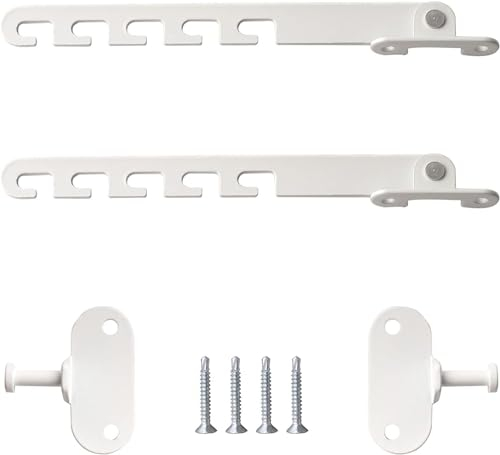 Vueinrg Limitador de Ventana Abatible Limitador de Ventana de Seguridad con Tornillos Cerradura de Seiguridad para Ventana Retenedor Ventana para Ajustar Las Aberturas de Las Ventanas