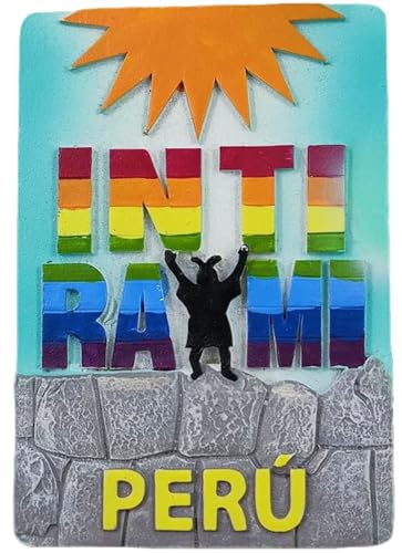 3D Inti Raymi Peru Kühlschrankmagnet, Reise-Souvenir, Kühlschrankdekoration, Magnet, handbemalt, Handwerk