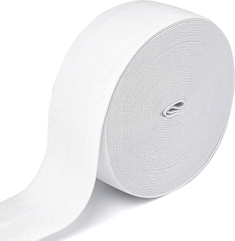 10 Meter Gummiband Weiß 50 mm Breit Gummibänder Nähen dick Hosengummi Elastische Band gummizug Gummilitze stoffband zum Nähen sewing elastic band white für DIY Handwerk, Kleidung (10 M-5 cm Weiss)