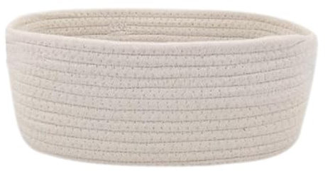 Cotton Rope Dog Toy Bin - 31x20x12cm Woven Laundry Basket | Dog Toy Storage Bin | Office, School, Living Room, Bedroom, Children's Room