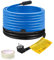 Ci-Fotto Cavo riscaldante antigelo, autoregolante (7 m, 17 W/M) con termostato integrato per la protezione di tubi dell'acqua, tubi di casa in metallo/plastica, grondaie