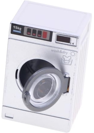 WESIEVYA Mini Washing Machine Model Miniature Washer Dryer Models Tiny Laundry Decoration Toy Washing Machine Mini Dollhouse Washing Machines Laundry Cloth Washer Furniture Toys Plastic