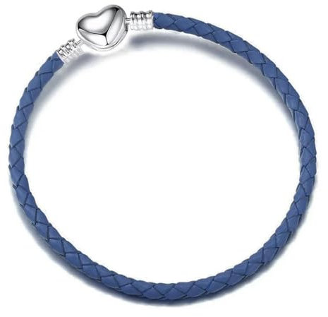 GENPICONG 1 Pulsera de Cuerda de Cuero con diseño de Cadena básica Compatible con Pandora Original, Joyas para Dama, Regalos para el día de San Valentín