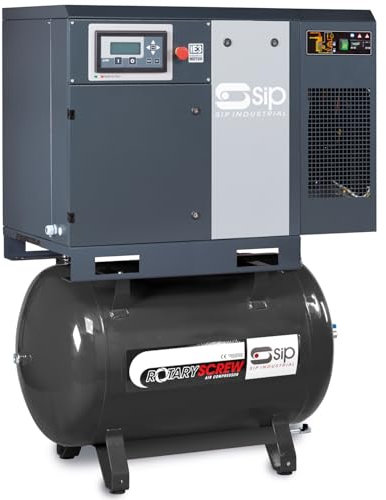 SIP Rotary Screw Air Compressor RS5.5-10-270DD/RD Direct Drive with Dryer, 400V 3-Phase 270L 7.5hp / 5.5kW 145psi / 10 Bar 25CFM 62dB