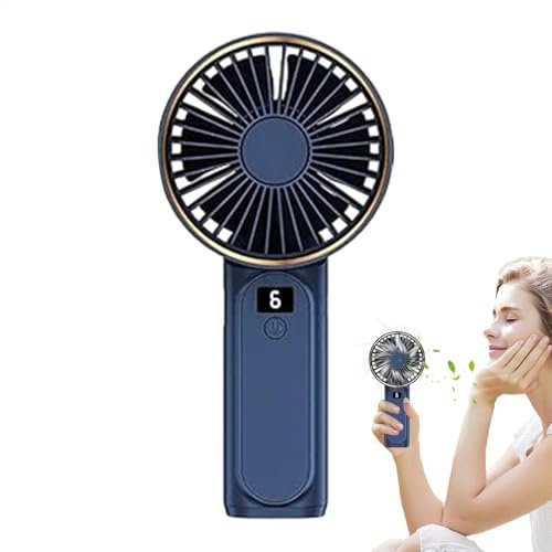Vriusi Personal Fan, Handheld Cooling Travel Fan, 6-Speed Adjustable USB Personal Neck Fan, Angle Adjustable for Home, Studio, Outdoor, Portable Wearable Fan for Summer, Travel, and Sports